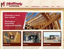 Tablet Screenshot of mattinglylumber.com